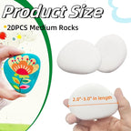 20PCS White Painting Rocks, Medium Rocks - Image 2