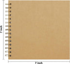 Vienrose DIY Scrapbook Album 7x7 Inch Hardcover Kraft Paper Scrap Book Photo - Image 4