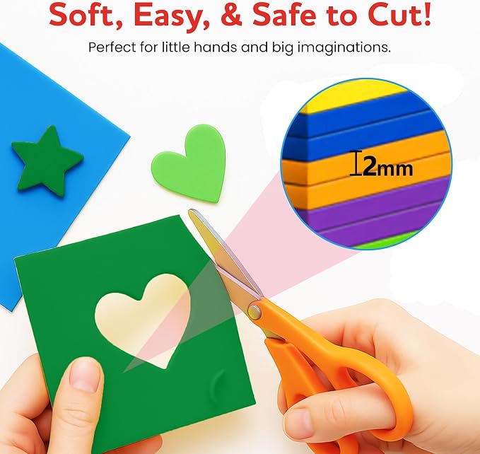 Self-Adhesive EVA Foam Sheets for Crafts – 2mm Thickness 8 Green Sheets - Image 4