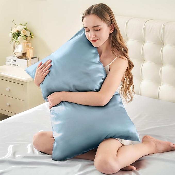 INFIIXSO Silk Pillow Cases 2 Pack Standard Size, Ultra Smooth & Soft Mulberry - Image 3