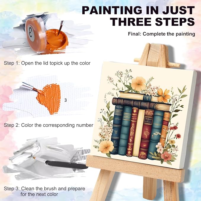 Yezavesu 4 Pack Framed Paint by Numbers Kit - Image 5