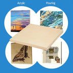 Falling in Art 2 Pack 6x6 Gallery Unfinished Wooden Canvas Panels | Birch Wood - Image 3