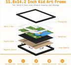 MISNEACH 4 Pack Kids Artwork Frames Changeable 10 x 12.5 Inch Children Art - Image 8