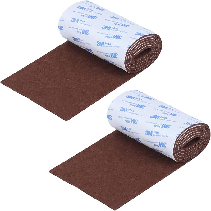 Felt Furniture Pads, Non Slip Self Adhesive Cuttable Felt Tape Brown Heavy Duty by VOCOMO