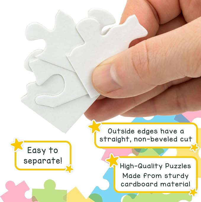 Hygloss 100 Blank Person-Shaped Puzzles – 8.5 x 10.5 Inches – Ideal - Image 6