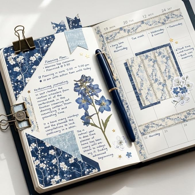 Scrapbook Paper & Scrapbooking Supplies, Vintage Blue 6x6 Double-Sided - Image 2