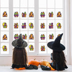 Renbuzhu 36PCS Halloweens Crafts Bulk: Haunted House Paper Suncatchers DIY Kit - Image 3