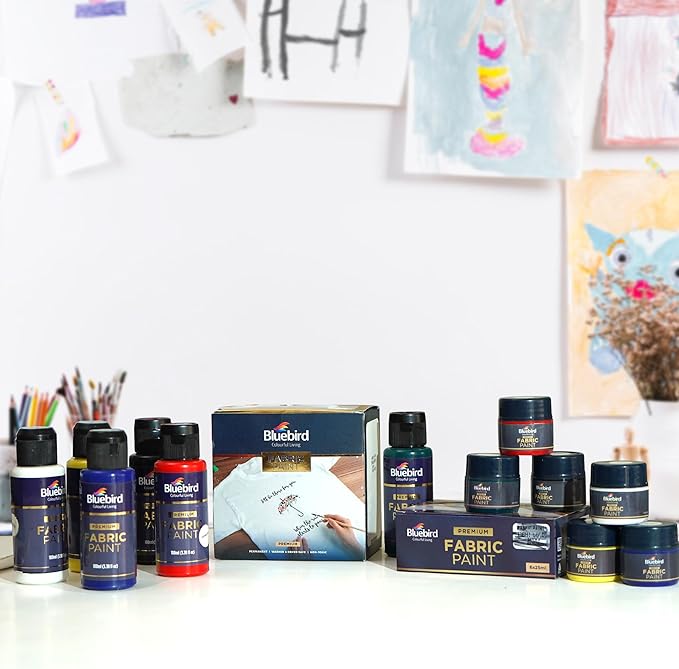 BLUEBIRD Fabric Paint, Pthalo Blue, 3.4 Fl Oz, Permanent Fabric Paints - Image 4