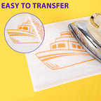 RENLITONG Yellow Orange Iron on Vinyl 12Inch by 50ft Roll Heat Transfer Vinyl - Image 5