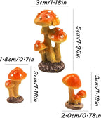 3pcs Resin Mushroom Miniature Fairy Garden Decoration Accessories Sculptures - Image 2