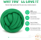 3.53oz Wool Roving: Needle Felting Wool White Roving Wool Felting Supplies Pure - Image 2