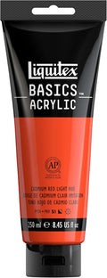 Liquitex BASICS Acrylic Paint, 250ml Tube, Cadmium Red Light Hue by Liquitex