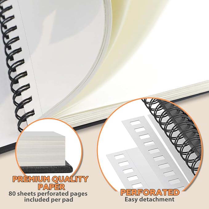 2PACK 5.5x8.5 and 1Pack 9 x 11 inches Hardcover Sketch Book，3 Pack - Image 3