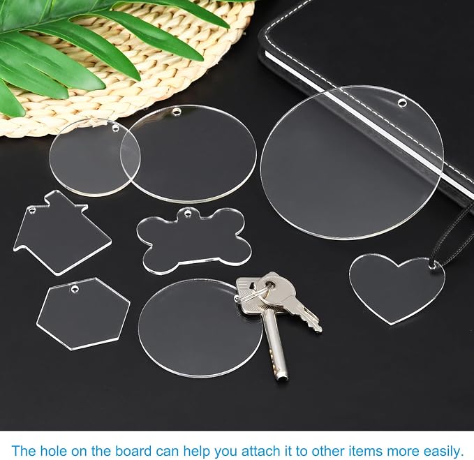 PATIKIL 5" Dia. Acrylic Circles, 10 Pack Round Clear Plastic Sheet Ornament - Image 5