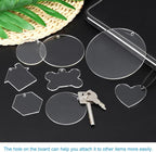 PATIKIL 2" Dia. Acrylic Circles, 10 Pack Round Clear Plastic Sheet Ornament - Image 5