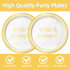 40Pcs Engagement Party Decorations Plates and Napkins - Image 3