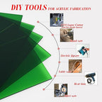 5 Pack Acrylic Sheet Green Transparent Colored Translucent Sheets Easy to Cut - Image 3