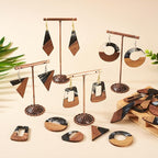 FASHEWELRY 20Pcs Resin Wood Earring Charms Milk Cow Wooden Earring Blanks - Image 2