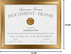 Lawrence Frames 8.5x11 Sutter Burnished Gold Picture Frame - Image 5
