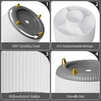 Marbrasse Desk Organizer, 360-Degree Rotating Pen Holder, Desk Organizers and - Image 4