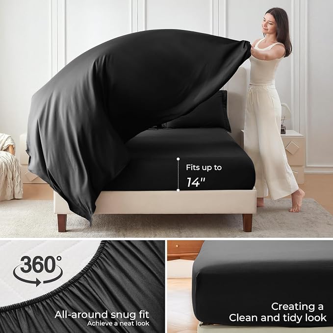 Sasttie Red & Black King Size Comforter Set, 7 Pieces Bed in a Bag King - Image 4