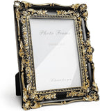 Cuspin 5x7 Picture Frame Black and Gold Frames, Vintage Baroque Handcrafted by Cuspin