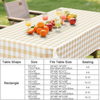 Smiry Rectangle Table Cloth, Waterproof Vinyl Tablecloths - Image 7