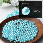 1000pcs Light Blue 6mm Pearl Beads - Image 2