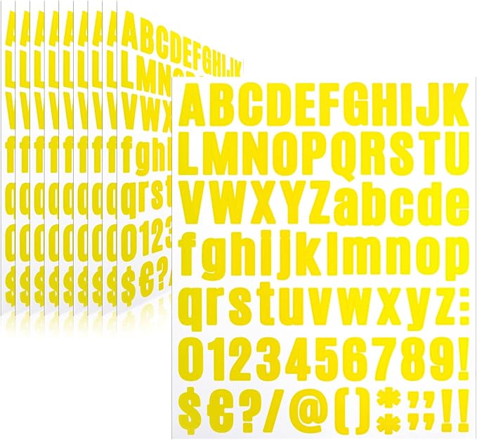 Letter Stickers, Mailbox Numbers, 1 Inch Waterproof Vinyl Alphabet | 1 Inch by Llewyn