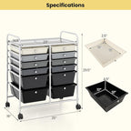 BECOMFORT 12-Drawer Rolling Cart - Image 3