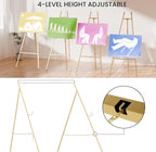 Gold Easel Stand for Sign, Heavy Duty Easel, 4-Tier Adjustable Art Easel for - Image 6