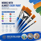 Flat Paint Brushes Set, Artist Flat Brush Set - Image 4