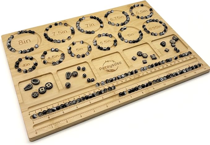 Petoysoso Bead Boards for Jewelry Making, Thicken Bamboo Beading Board for - Image 3