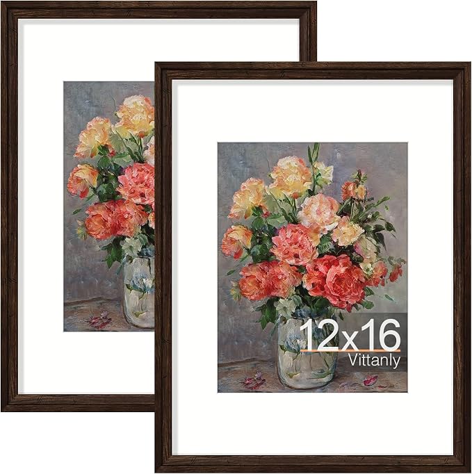Vittanly 12x16 Picture Frames Set of 2, Ornate Vintage Photo Frame by Vittanly
