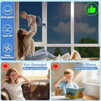Window Privacy Film One Way Daytime Privacy Static Cling Sun Blocking Anti UV - Image 3
