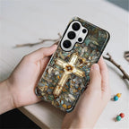 for Samsung Galaxy S26 Ultra Case, Christian Cross Stained Glass Pattern Glossy - Image 3