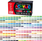 288 Colors Acrylic Paint Markers Set, Soft Flexible Brush Markers - Image 7