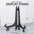 Artliving 10 Inch Black 6pcs/Set Plastic Easels Plate Display Stands Picture - Image 2
