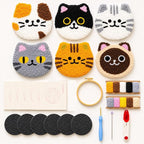 HGUANGJ Punch Needle Kit for Beginners Adults, Cat Coasters Kit by Unknown
