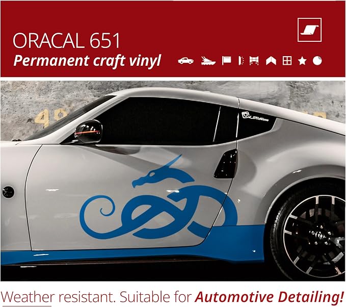 ORACAL 651 Gloss Sky Blue Permanent Vinyl Tape Roll – Premium Adhesive Film - Image 2