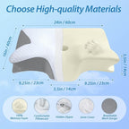 HOMCA Memory Foam Cervical Pillow, 2 in 1 Ergonomic Contour Orthopedic Pillow - Image 5