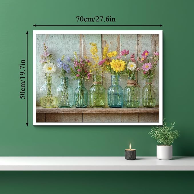 Wildflower 1000 Piece Puzzle for Adults, PICKFORU Whispering Blooms Summer - Image 6