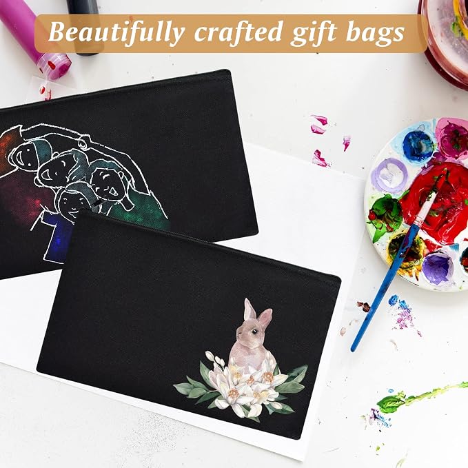 ZeeDix Canvas Zipper Pouch Bulk – 8.3 x 5 Inches Cotton Canvas Pouches - Image 7