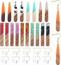 FASHEWELRY 18Pcs Wood Resin Earrings Charms Long Drop & Bar Shape Wooden by FASHEWELRY