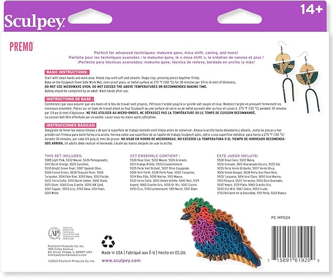 Sculpey Premo 24 Color Sampler of Polymer Oven-Bake Clay, Non Toxic 1.5 lbs. - Image 2