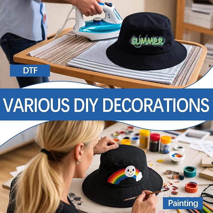 Bucket Hats Bulk Solid Color DIY Blank Hat Bucket Hats - Image 5
