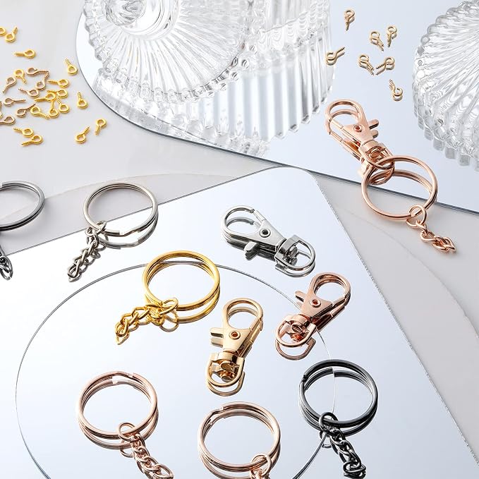280 Pieces Key Chain Rings Kit Including 35 Pcs Swivel Lobster Clasp Keychain - Image 3