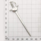 12pcs Craft Supplies Antique Silver Swords Knife Bookmark Charms Pendants - Image 7