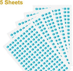 HARFINGTON 5 Sheet/800pcs Rhinestone Adhesive Stickers Self Adhesive Acrylic - Image 3