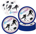 40Pcs Hockey Birthday Decorations Ice Sports Birthday Paper Plates and Napkins by CRINSLY